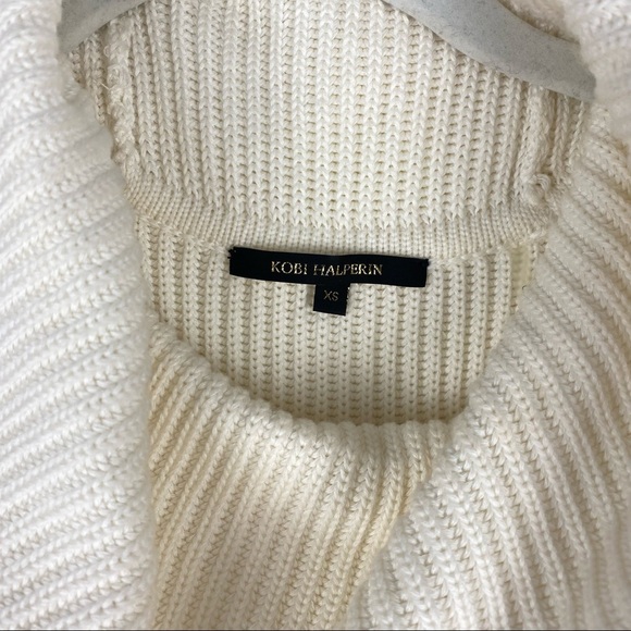 KOBI HALPERIN Sleeveless Turtleneck Sweater, Cream - Picture 2 of 5